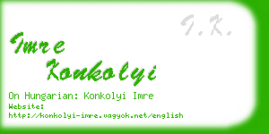 imre konkolyi business card